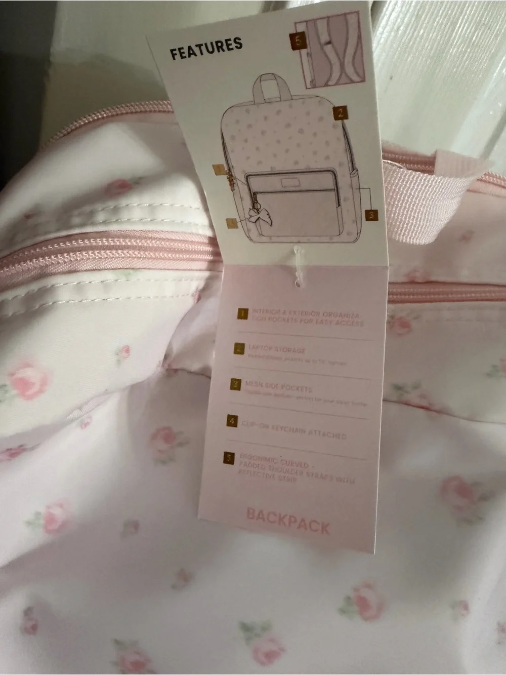 Love Shack Fancy x Target Yoobi Ribbon Rosa Ditsy Backpack Sterling Blooming NWT